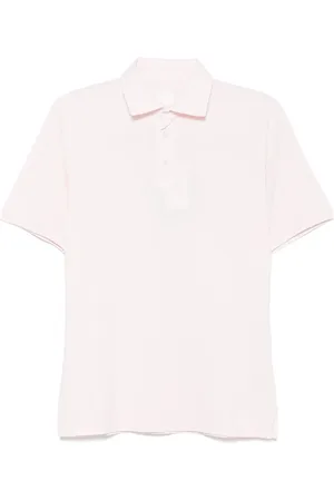 FEDELI Tops, Heren, Roze, XL, Katoen, Klassieke Katoenen Poloshirt