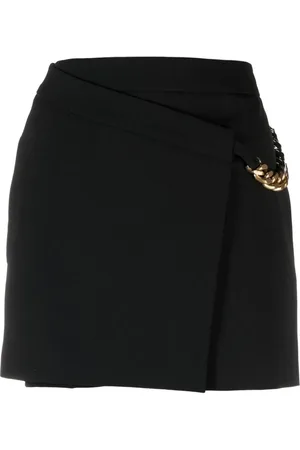 Stella McCartney Rokken, Dames, Zwart, XS, Wol, Falabella Chain Wrap Mini Rok
