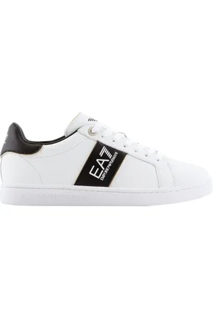 EA7 Schoenen, Heren, Wit, 43 1/3 EU, Leer, Witte Unisex Geperforeerde Sneakers