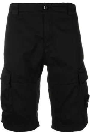 C.P. Company Korte broeken, Heren, Zwart, L, Katoen, Cargo Bermuda Shorts