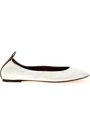 Lanvin Schoenen, Dames, Wit, 38 EU, Glanzende Ballerina`s