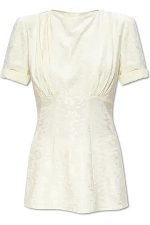 Jil Sander Blouses & Shirts, Dames, , M, Leer, Top met bloemmotief