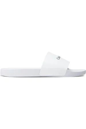 Calvin Klein Schoenen, Heren, Wit, 41 EU, Nessuno Slippers