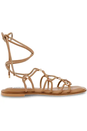 Steve Madden Schoenen, Dames, Bruin, 37 EU, Bruine Leren Sandalen Stijlvolle Zomer Schoenen