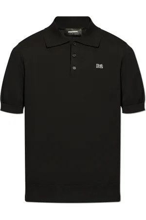 Dsquared2 Tops, Heren, Zwart, 2Xl, Katoen, Polo Shirt met Logo