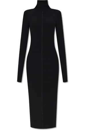Marni Kleedjes, Dames, Zwart, S, Polyester, Roll Neck Jurk