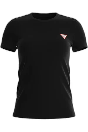 Guess Tops, Dames, Zwart, S, Katoen, Mini Triangle T-Shirt