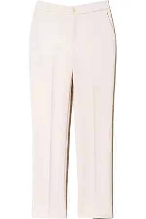Twin-Set Broeken, Dames, , M, Polyester, Cigarette broek in stretch cady crêpe
