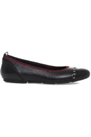 Hogan Schoenen, Dames, Zwart, 37 EU, Leer, Verfijnde Glitter Ballerina`s