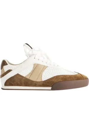 Chloé Schoenen, Dames, Bruin, 35 EU, Leer, Kick Natural Sneakers