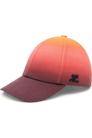 Courrèges Accessoires, Dames, Oranje, M, Katoen, Gradient Katoenen Pet