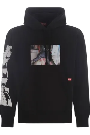 Diesel Sweatshirts & Hoodies, Heren, Zwart, 2Xl, Katoen, Casual Sweatshirt voor Dagelijks Comfort