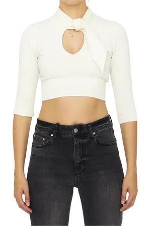 The Attico Tops, Dames, , S, Polyester, Crop Top met Lintdetail