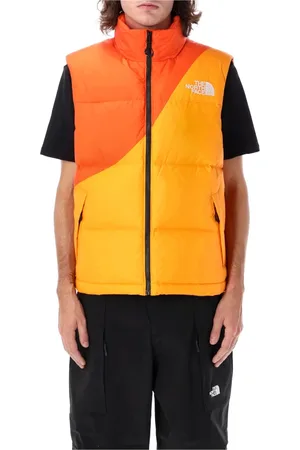 The North Face Jassen, Heren, Geel, M, Polyester, Inpakbaar Donsvest met Capuchon