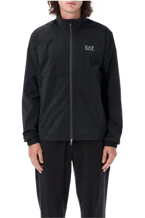 EA7 Jassen, Heren, Zwart, S, Polyester, Logo Windjack