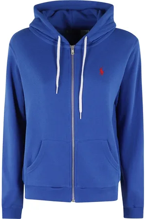 Ralph Lauren Sweatshirts & Hoodies, Dames, Blauw, S, Katoen, Elektrisch blauwe hoodie met geborduurd logo