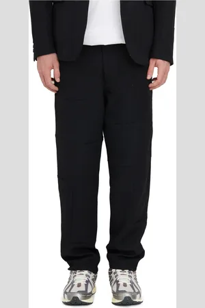 Comme des Garçons Broeken, Heren, Zwart, L, Wol, Wollen Tailored Broek