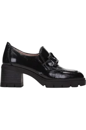 Hispanitas Schoenen, Dames, Zwart, 40 EU, Leer, Everest Heel Loafer