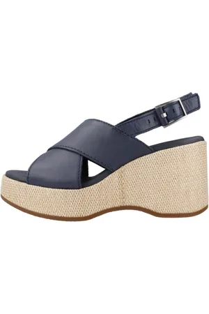 Clarks Schoenen, Dames, Blauw, 39 EU, Suède, Manon Wish Wedges