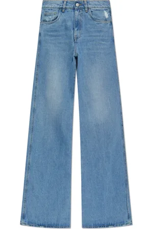 COPERNI Jeans, Dames, Blauw, S, Denim, Wijde Pijpen Denim Broek