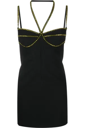The Attico Kleedjes, Dames, Zwart, M, Polyester, Coco Mini Jurk