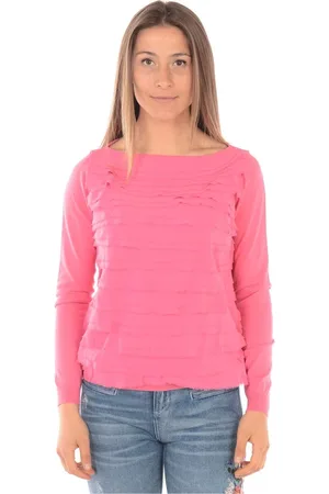 Liu Jo Truien, Dames, Roze, S, Katoen, Cozy Knit Trui