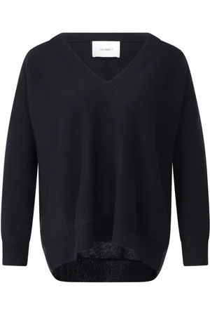 Lisa Yang Truien, Dames, Zwart, M, Cashmere V-Neck Pullover