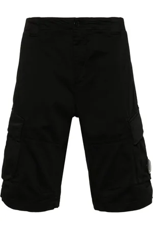 C.P. Company Korte broeken, Heren, Zwart, XS, Katoen, Stretch Sateen Cargo Shorts