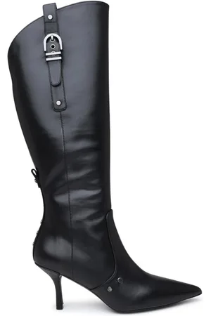 Stuart Weitzman Schoenen, Dames, Zwart, 40 EU, Leer, Maverick leren laarsjes met hak