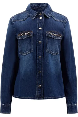 Guess Jassen, Dames, Blauw, S, Katoen, Riko Shirt