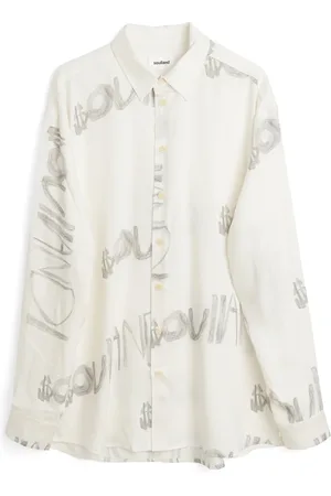 Soulland Blouses & Shirts, Dames, Wit, M/L, Damon overhemd