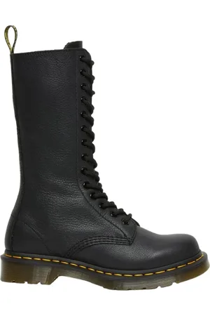 Dr. Martens Schoenen, Dames, Zwart, 36 EU, Leer, 1B99 Virginia Leren Hoge Laarzen