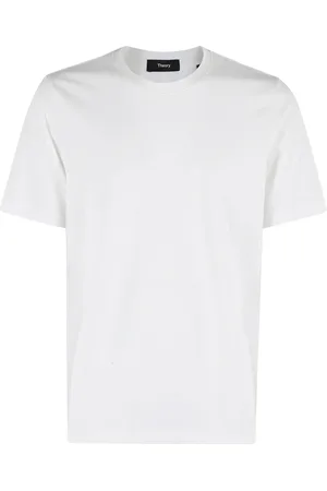 THEORY Tops, Heren, Wit, 2Xl, Witte Jersey Tee met Ronde Hals
