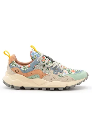 Flower Mountain Schoenen, Dames, Veelkleurig, 35 EU, Nylon, Bloemige Sportieve Sneakers