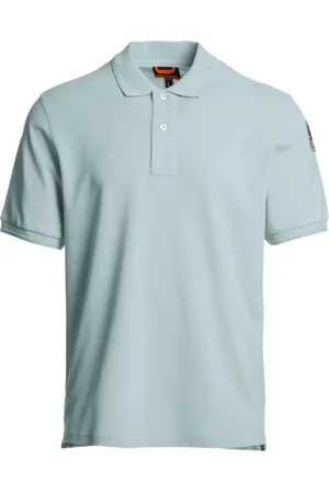 Parajumpers Tops, Heren, Blauw, XL, Rookblauwe Polo Gangapuma Stijl