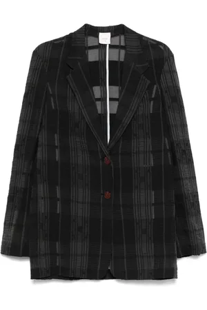 ALYSI Jassen, Dames, Zwart, 2Xs, Zwarte jas met knoopsluiting en revers