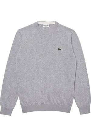 Lacoste Truien, Heren, Grijs, 2Xl, Katoen, Katoenen trui met ronde hals