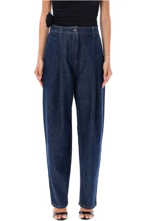 MAGDA BUTRYM Jeans, Dames, Blauw, M, Denim, High-waisted Navy Denim Jeans
