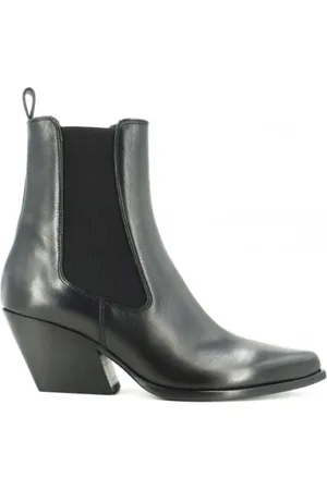 Elena Iachi Schoenen, Dames, Zwart, 36 EU, Leer, Leren Cowboylaarzen