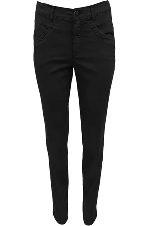 2-Biz Jeans, Dames, Zwart, S, Katoen, Lona Broek