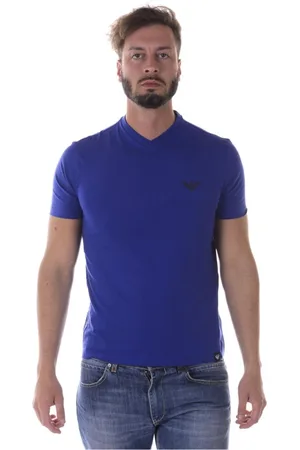 Emporio Armani Tops, Heren, Blauw, S, Katoen, Sweatshirts