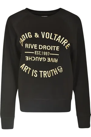 Zadig & Voltaire Sweatshirts & Hoodies, Dames, Zwart, L, Zwarte Sweaters voor een stijlvolle uitstraling