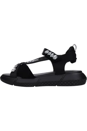 Elena Iachi Schoenen, Dames, Zwart, 38 EU, Leer, Sandalen Zwart