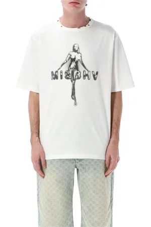MISBHV Tops, Heren, Wit, L, Katoen, Vintage Grafische Tee