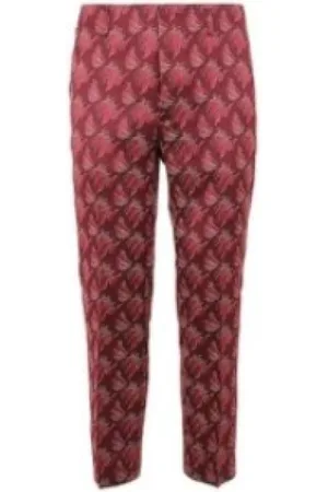 DRIES VAN NOTEN Broeken, Heren, Rood, L, Polyester, Slim-fit Broeken