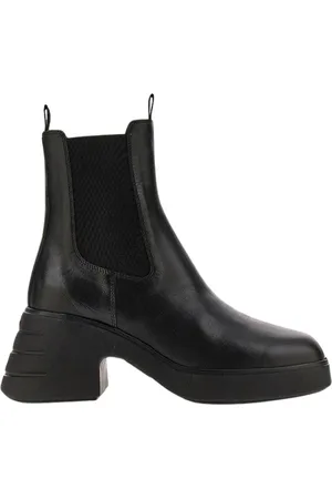 Hogan Schoenen, Dames, Zwart, 37 EU, Leer, Chelsea Boots