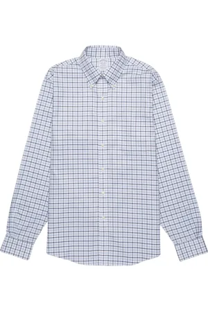 Brooks Brothers Overhemden, Heren, Blauw, S, Katoen, Regent Regular Fit Supima Katoen Non-Iron Overhemd