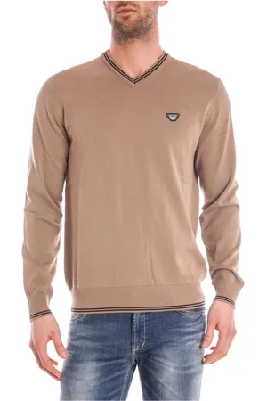 Emporio Armani Truien, Heren, , L, Katoen, Gezellig Gebreide Trui