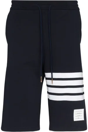 Thom Browne Korte broeken, Heren, Blauw, S, Katoen, 4-Bar Loopback Katoenen Sweatshorts