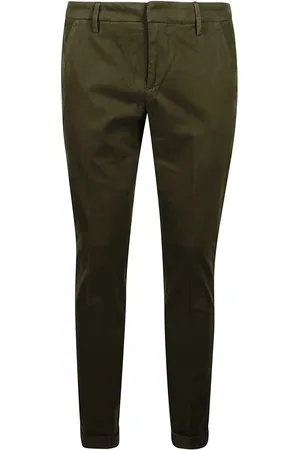 Dondup Broeken, Heren, Groen, W30, Slim Chino Broek